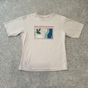 Uniqlo UT Animal Crossing New Horizons Graphic T Shirt Beige Size S